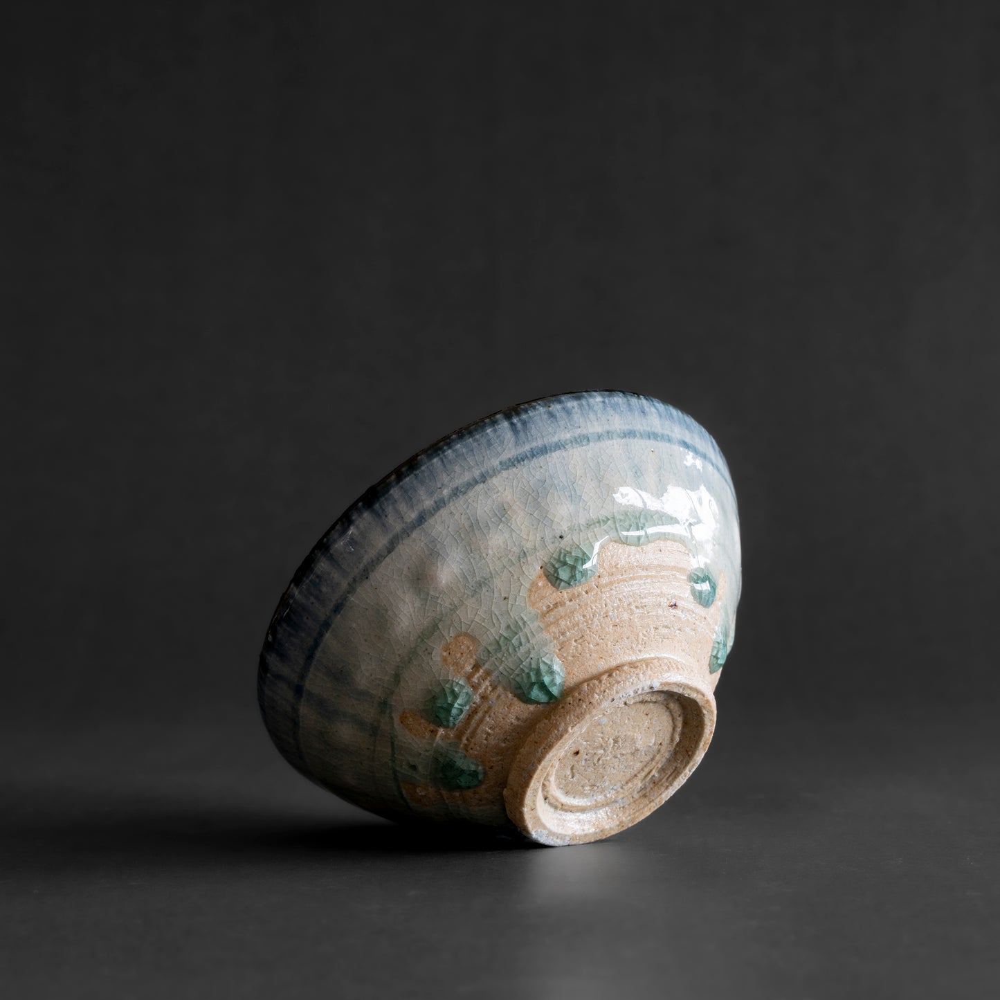 Ash Glaze & Zaffer Imprint Bowl