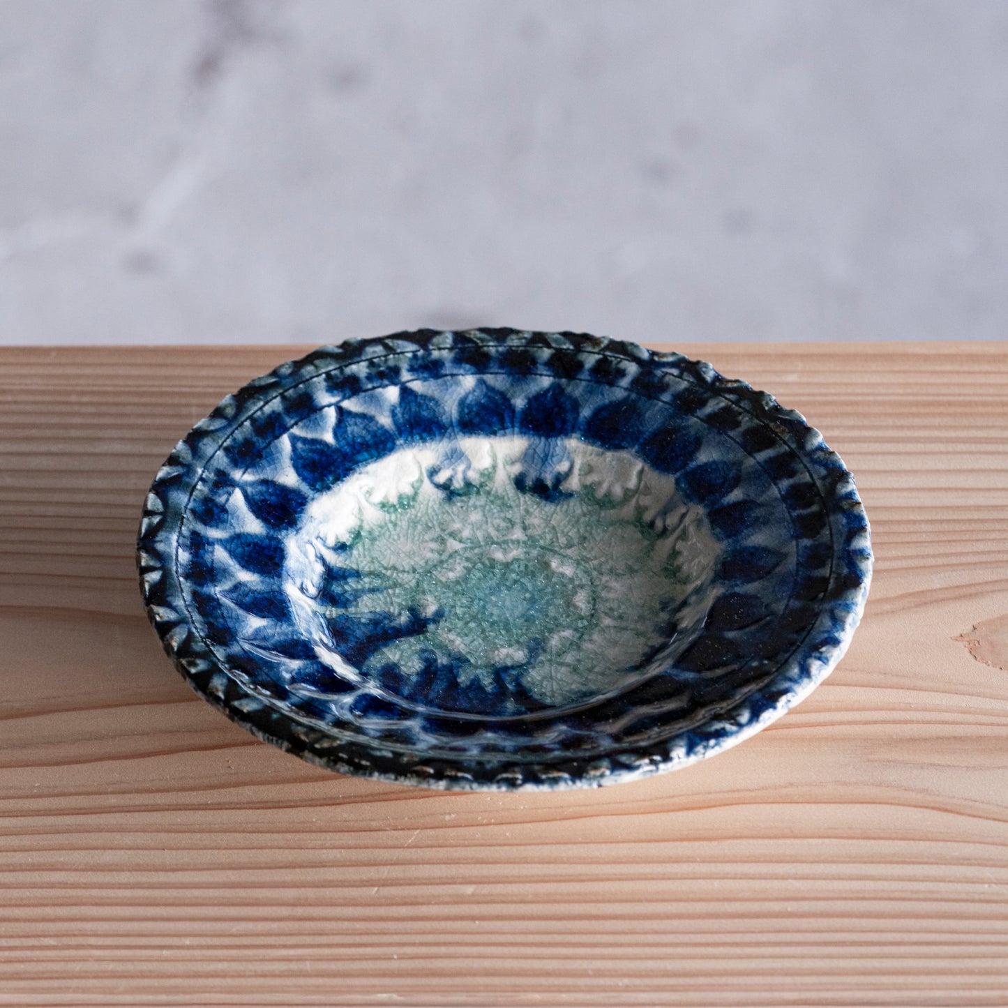 Ash Glaze & Zaffer Plate