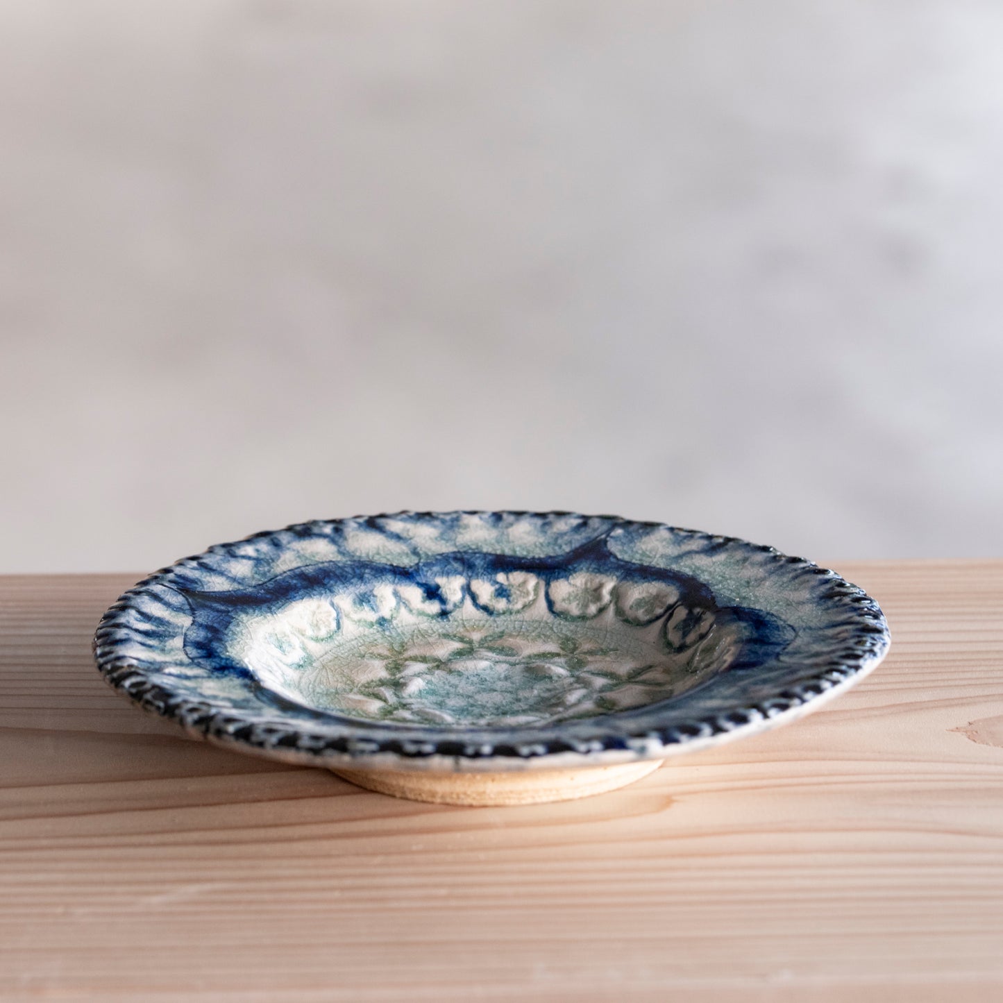 Ash Glaze & Zaffer Plate