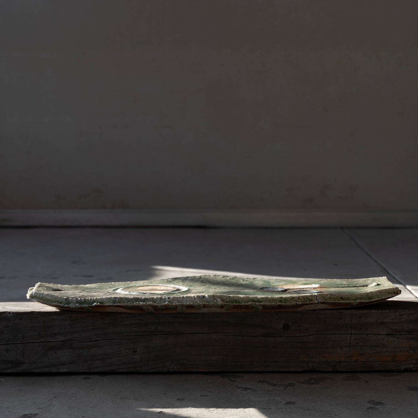 Shigaraki Boat-shaped Long Plate