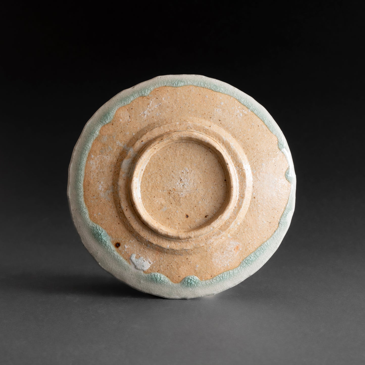 Ash Glaze & Zaffer Imprint Plate (16cm)