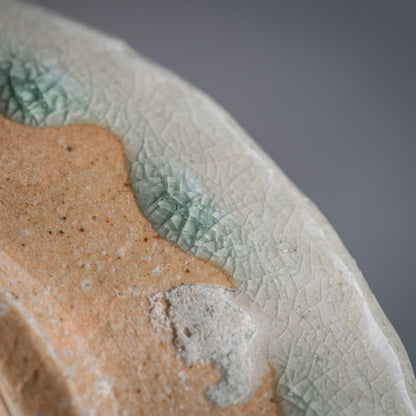 Ash Glaze & Zaffer Imprint Plate (16cm)