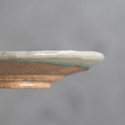 Ash Glaze & Zaffer Imprint Plate (16cm)