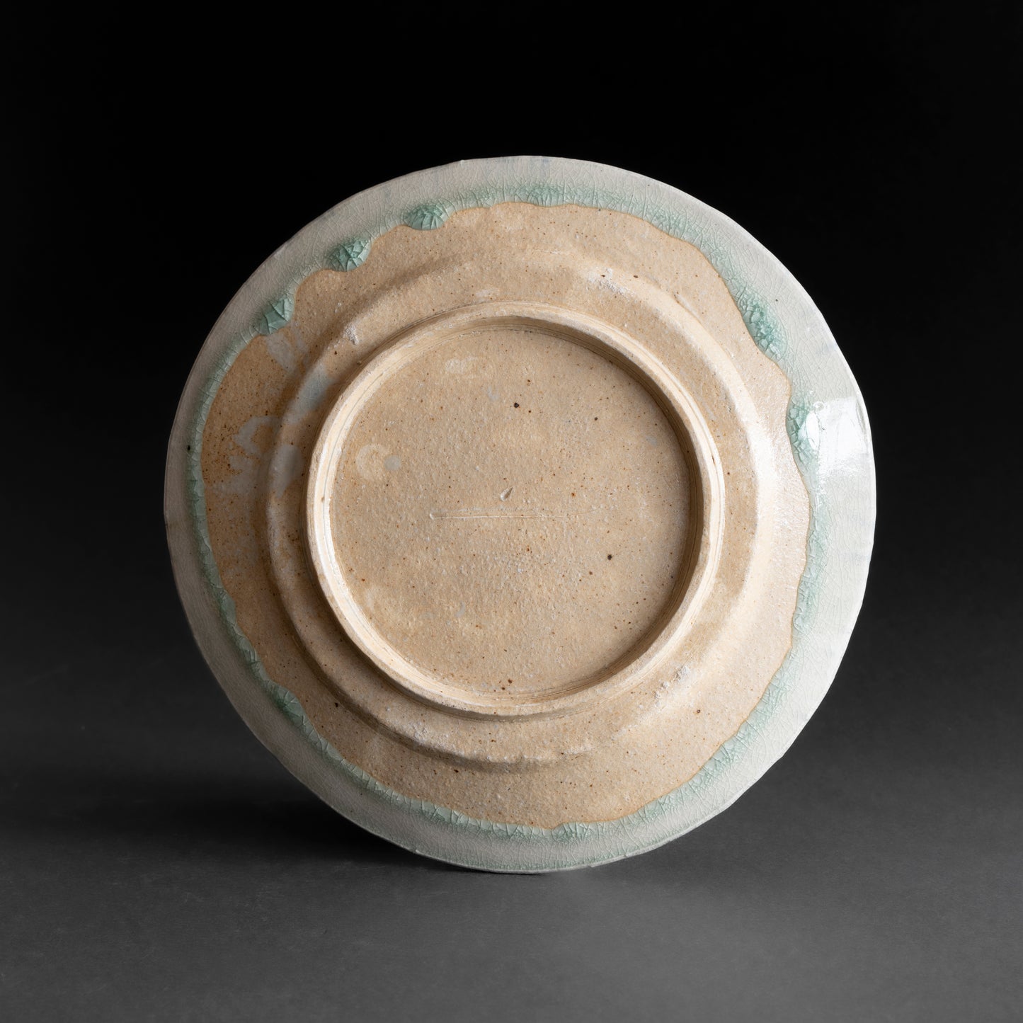 Ash Glaze & Zaffer Imprint Plate (22cm)