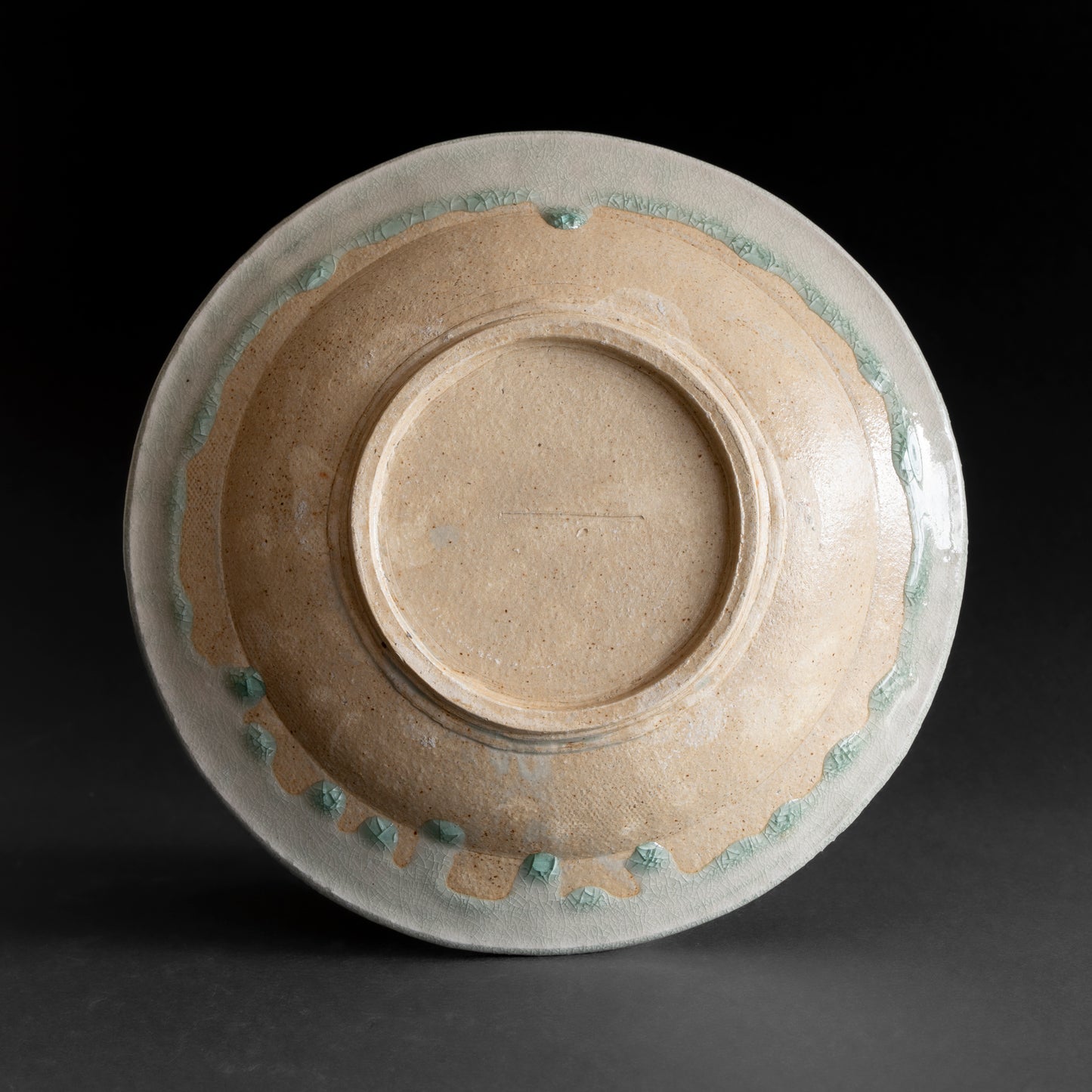 Ash Glaze & Zaffer Imprint Plate (24cm)