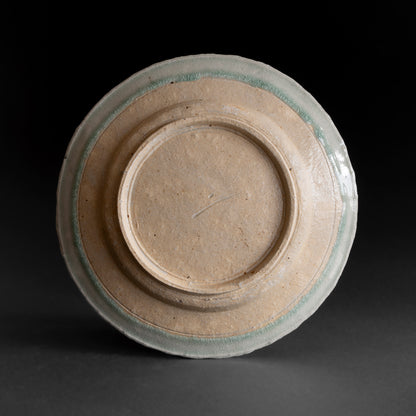 Ash Glaze & Zaffer Imprint Plate (24cm)