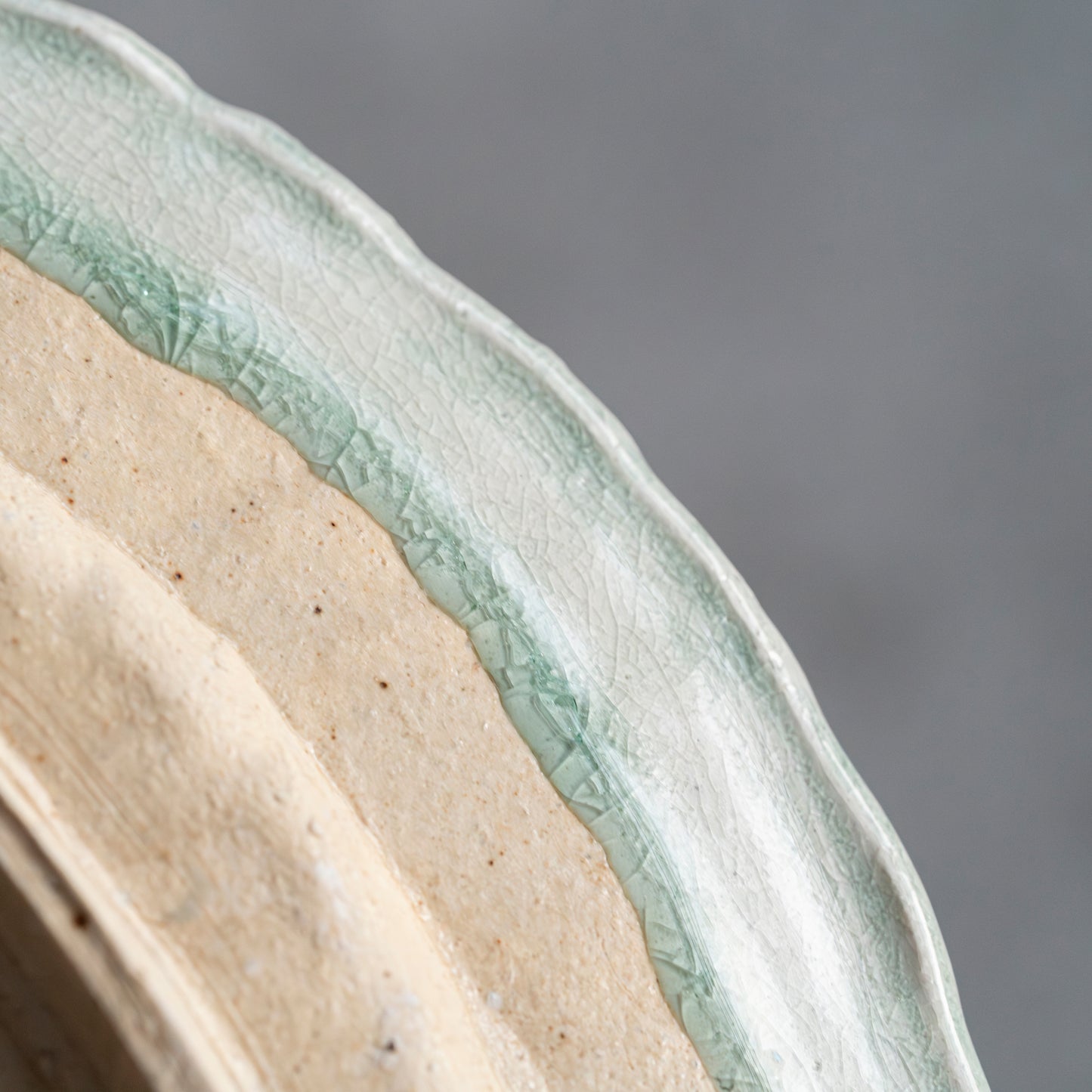 Ash Glaze & Zaffer Imprint Plate (28cm)