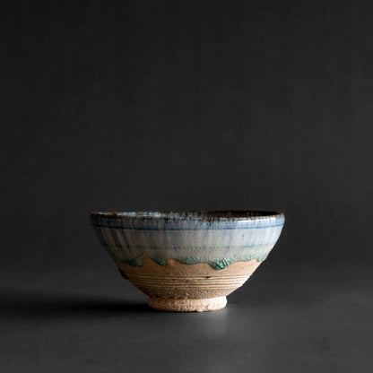 Ash Glaze & Zaffer Imprint Bowl