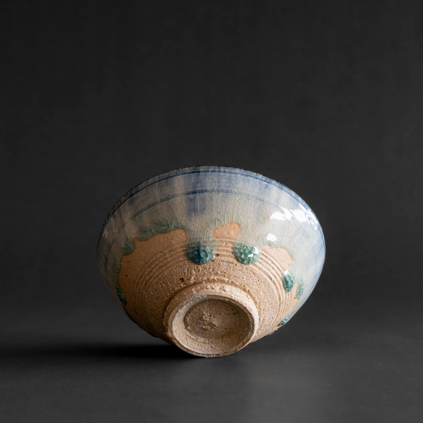 Ash Glaze & Zaffer Imprint Bowl