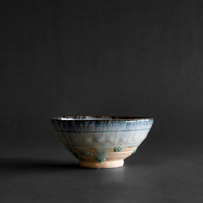 Ash Glaze & Zaffer Imprint Bowl