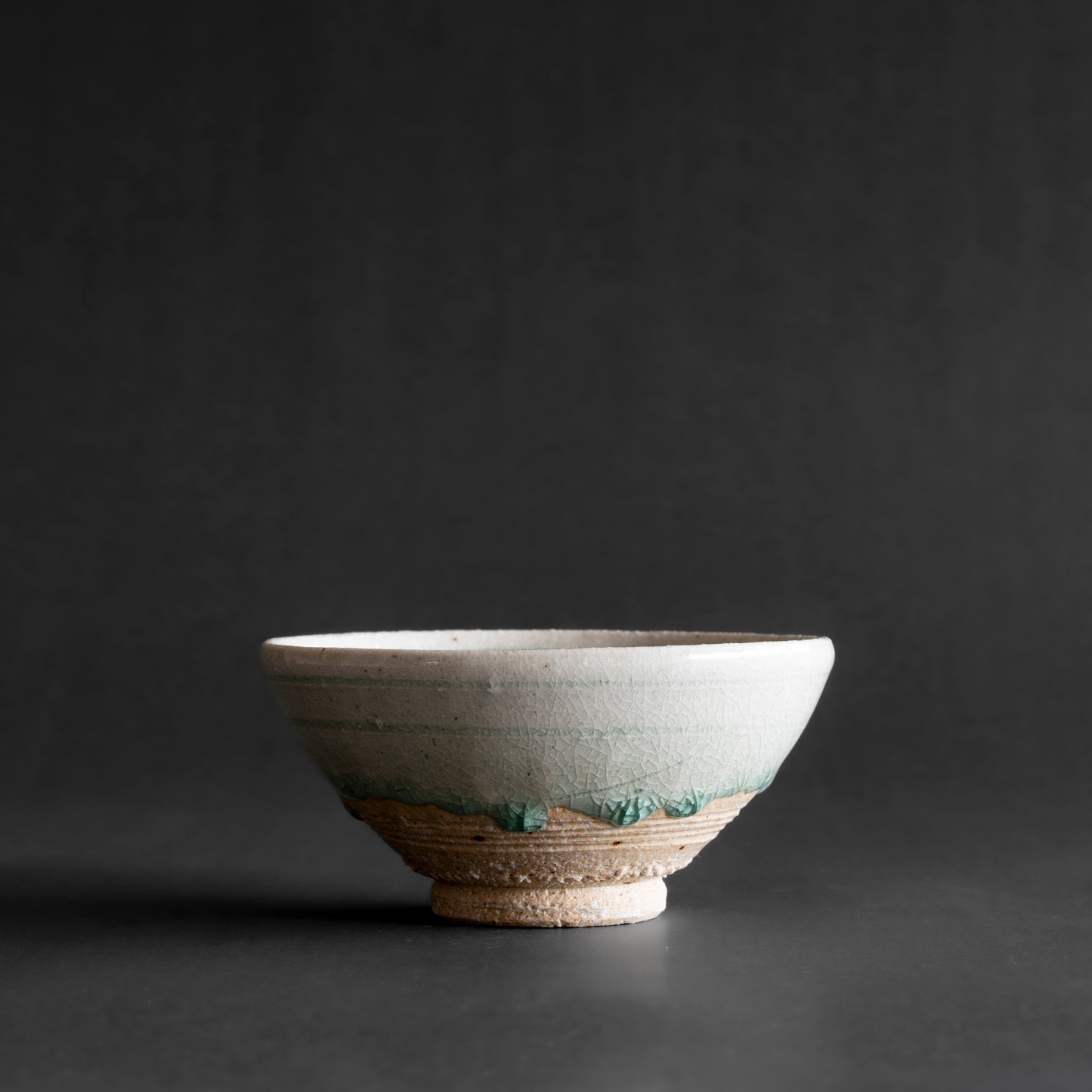Ash Glaze & Zaffer Imprint Bowl