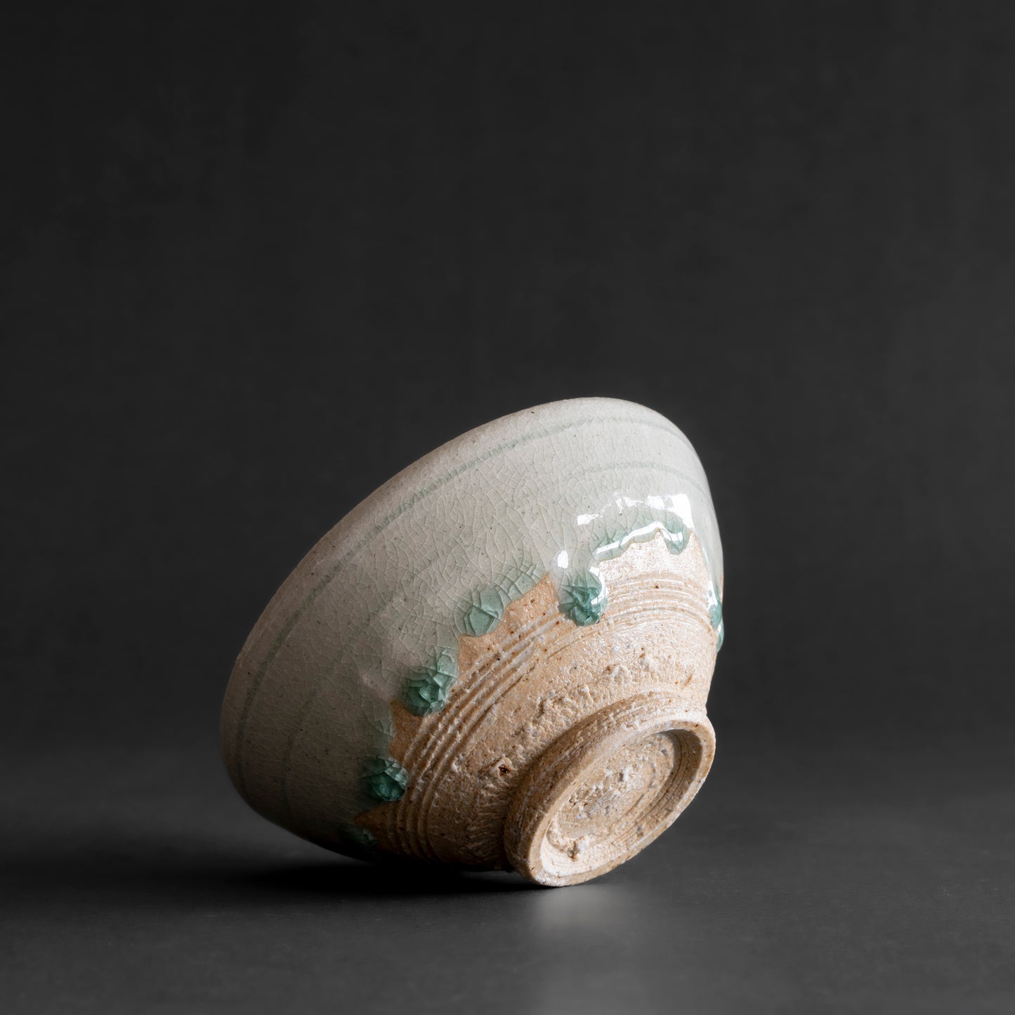 Ash Glaze & Zaffer Imprint Bowl