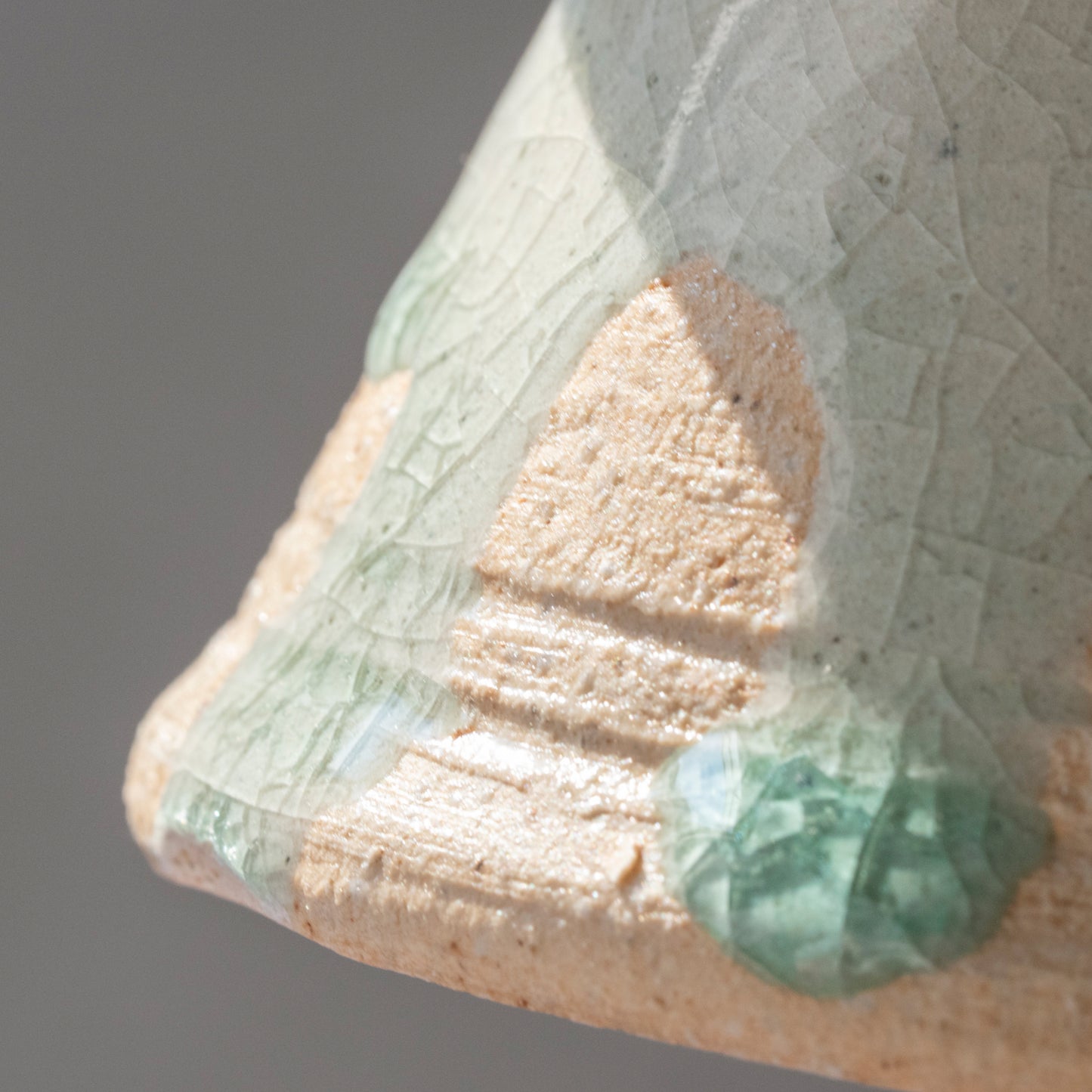 Ash Glaze & Zaffer Footed Plate