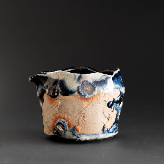 Ash Glaze & Zaffer Pitcher (S)