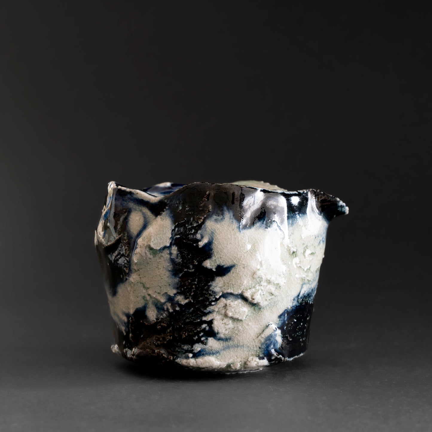 Ash Glaze & Zaffer Pitcher (S)