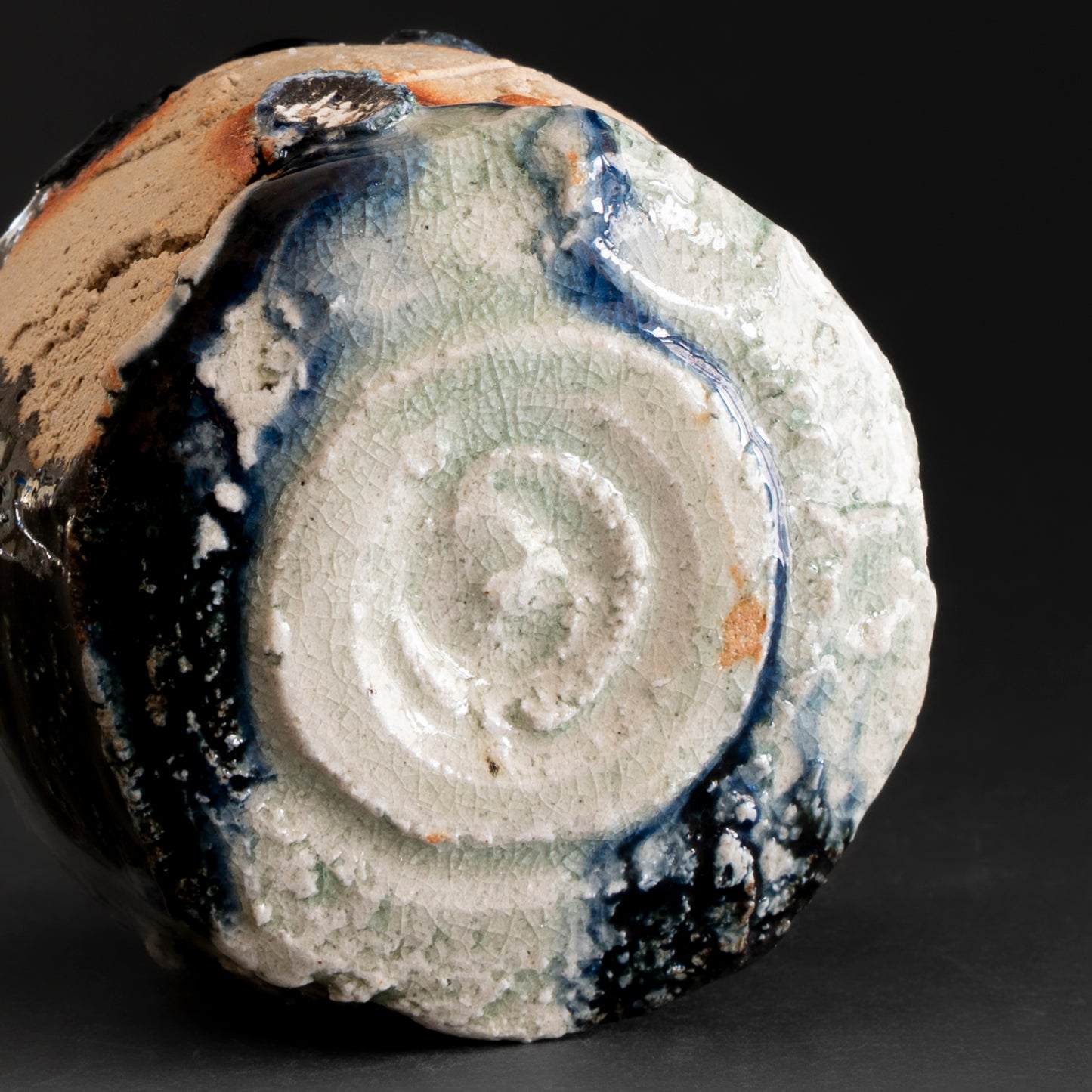 Ash Glaze & Zaffer Pitcher (S)