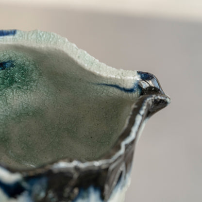 Ash Glaze & Zaffer Pitcher (S)