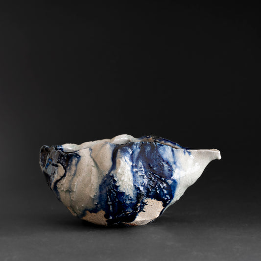 Ash Glaze & Zaffer Pitcher (S)