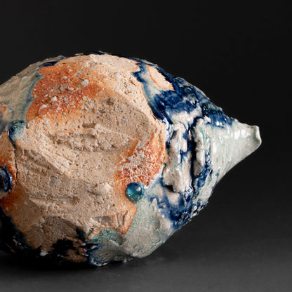 Ash Glaze & Zaffer Pitcher (S)