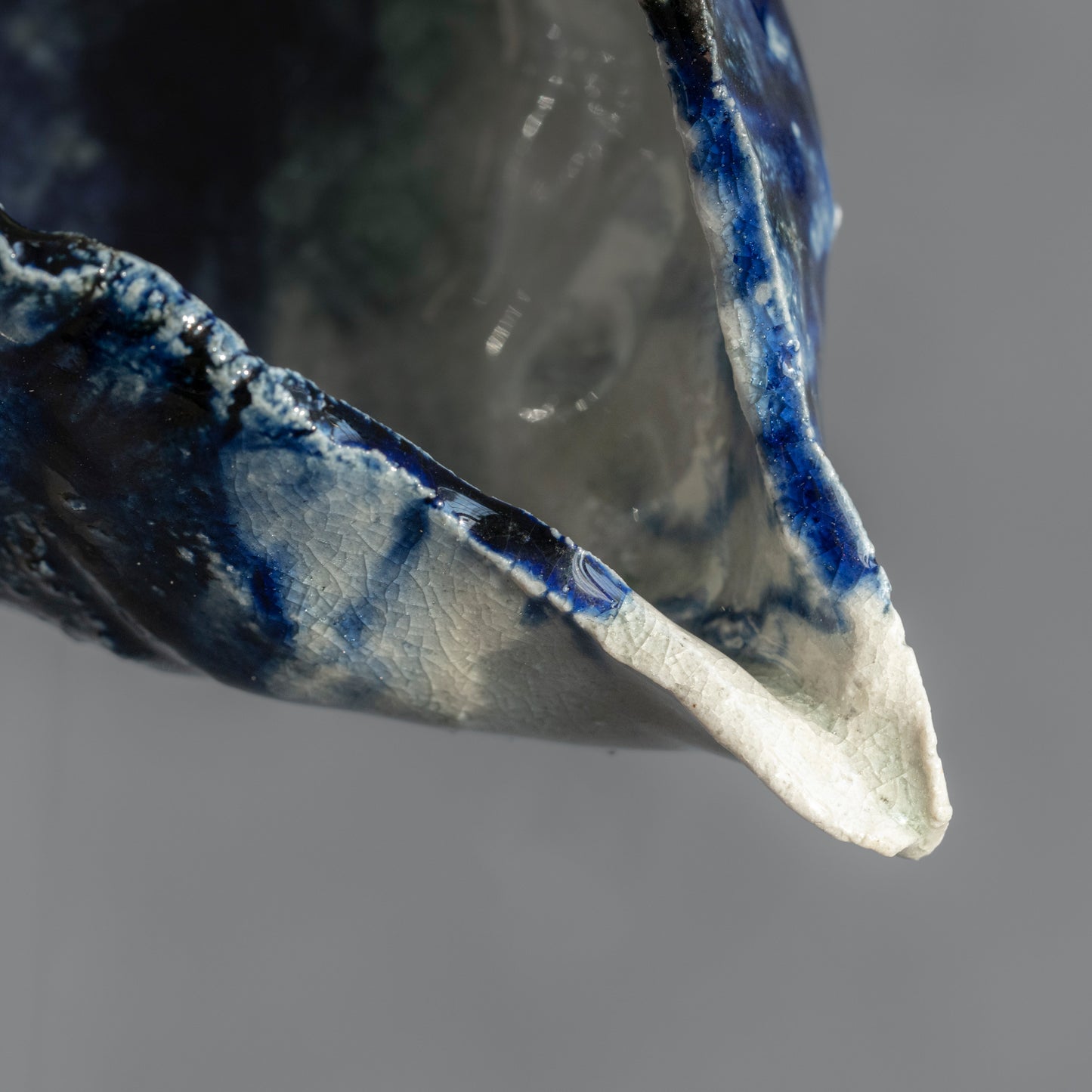 Ash Glaze & Zaffer Pitcher (S)