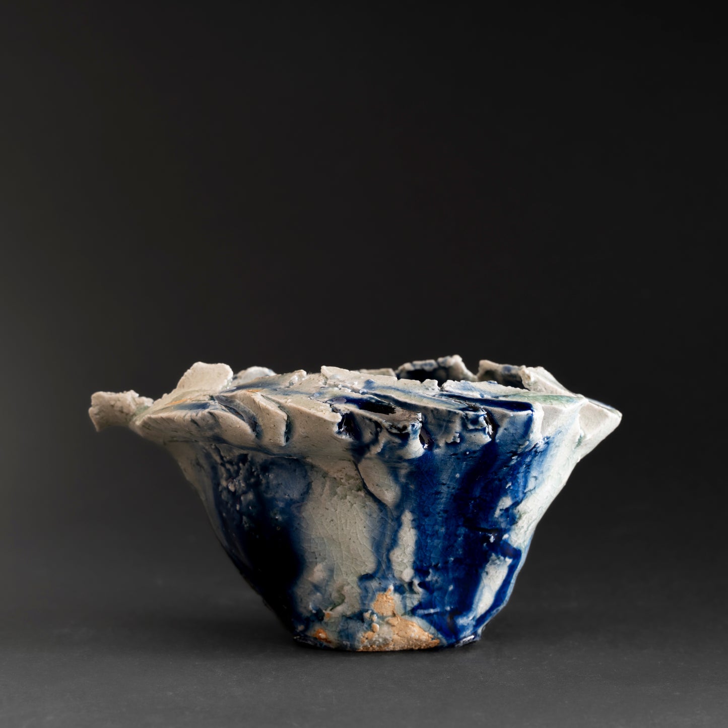 Ash Glaze & Zaffer Pitcher (M)