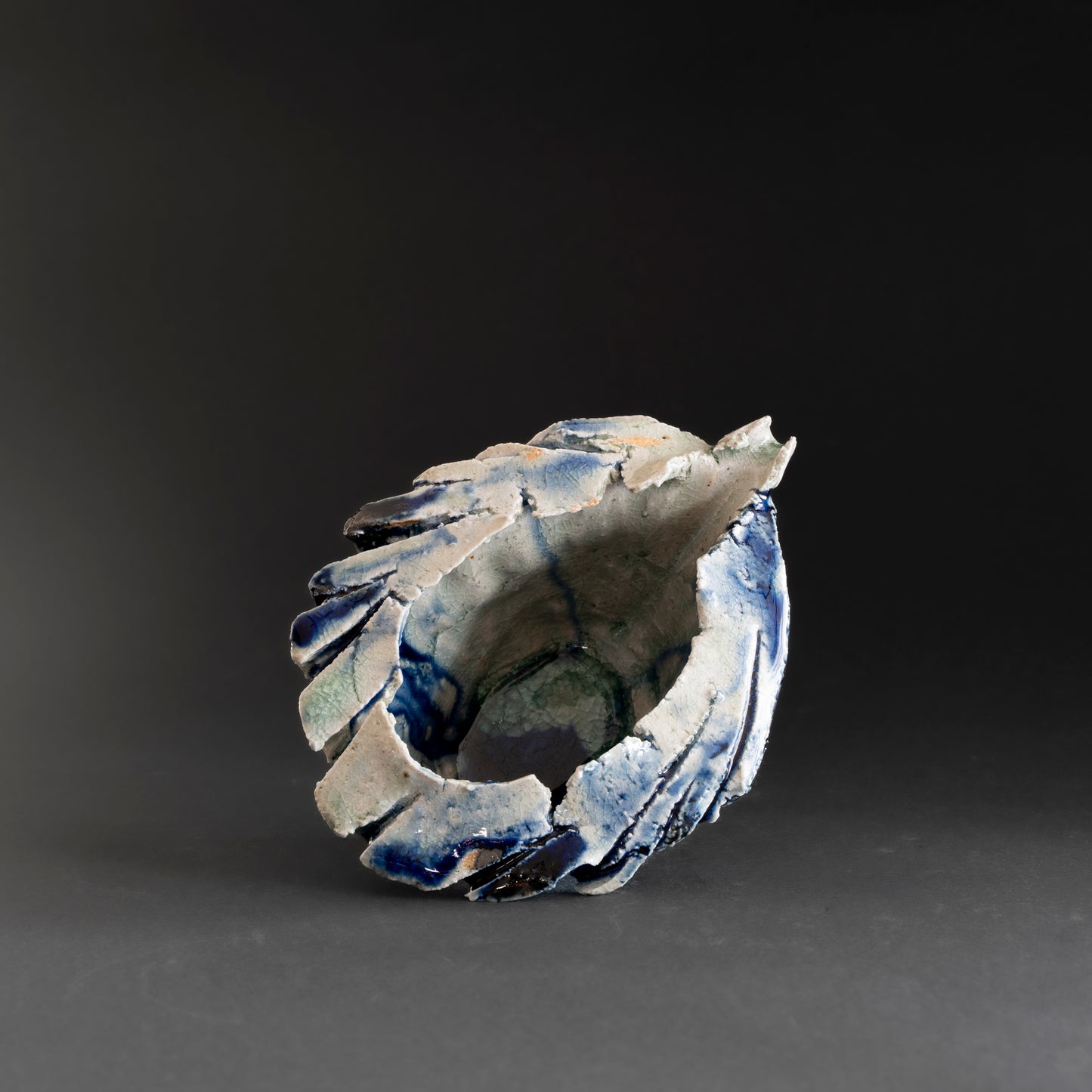 Ash Glaze & Zaffer Pitcher (M)