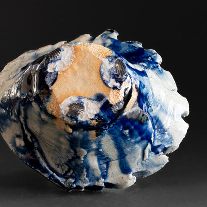 Ash Glaze & Zaffer Pitcher (M)