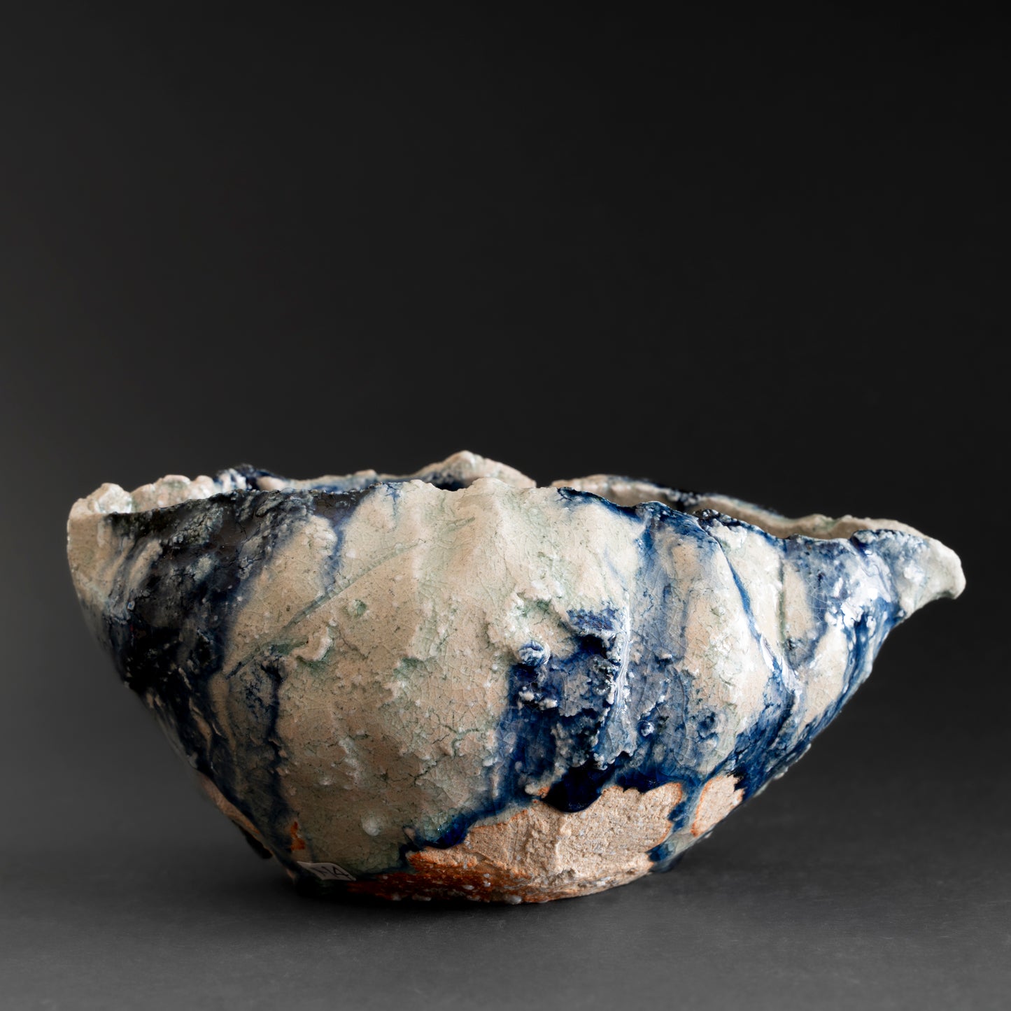 Ash Glaze & Zaffer Pitcher (L)