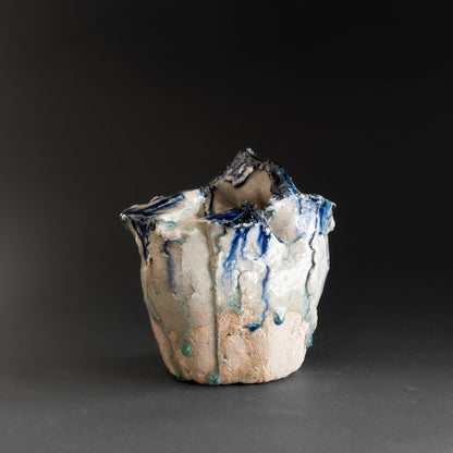 Ash Glaze & Zaffer Vase