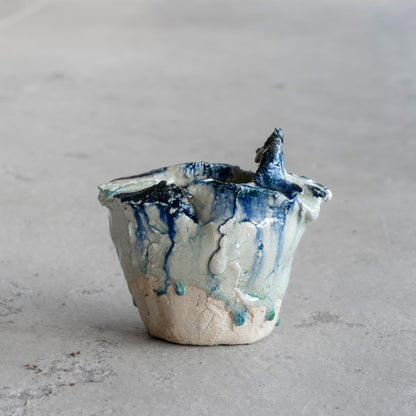 Ash Glaze & Zaffer Vase