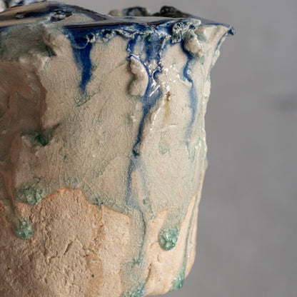 Ash Glaze & Zaffer Vase