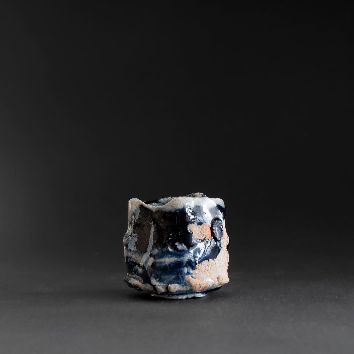 Ash Glaze & Zaffer Sake Cup