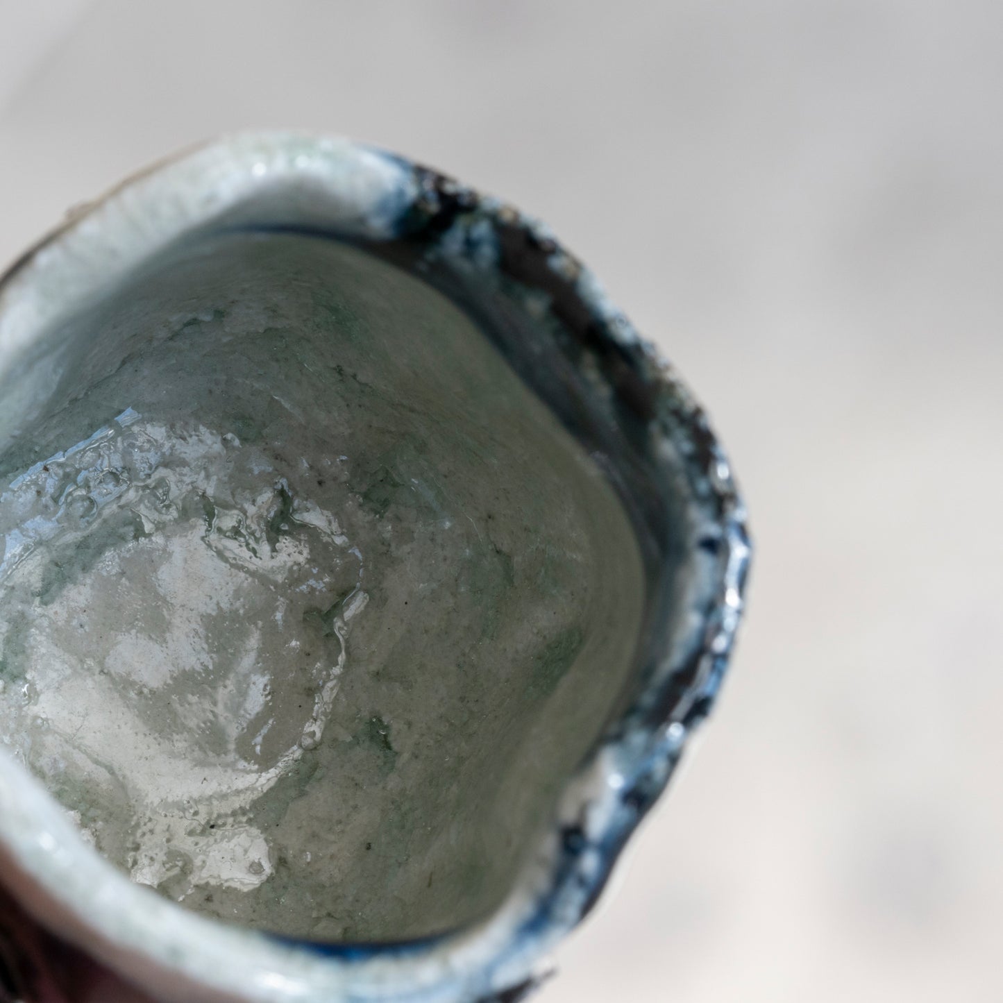 Ash Glaze & Zaffer Sake Cup