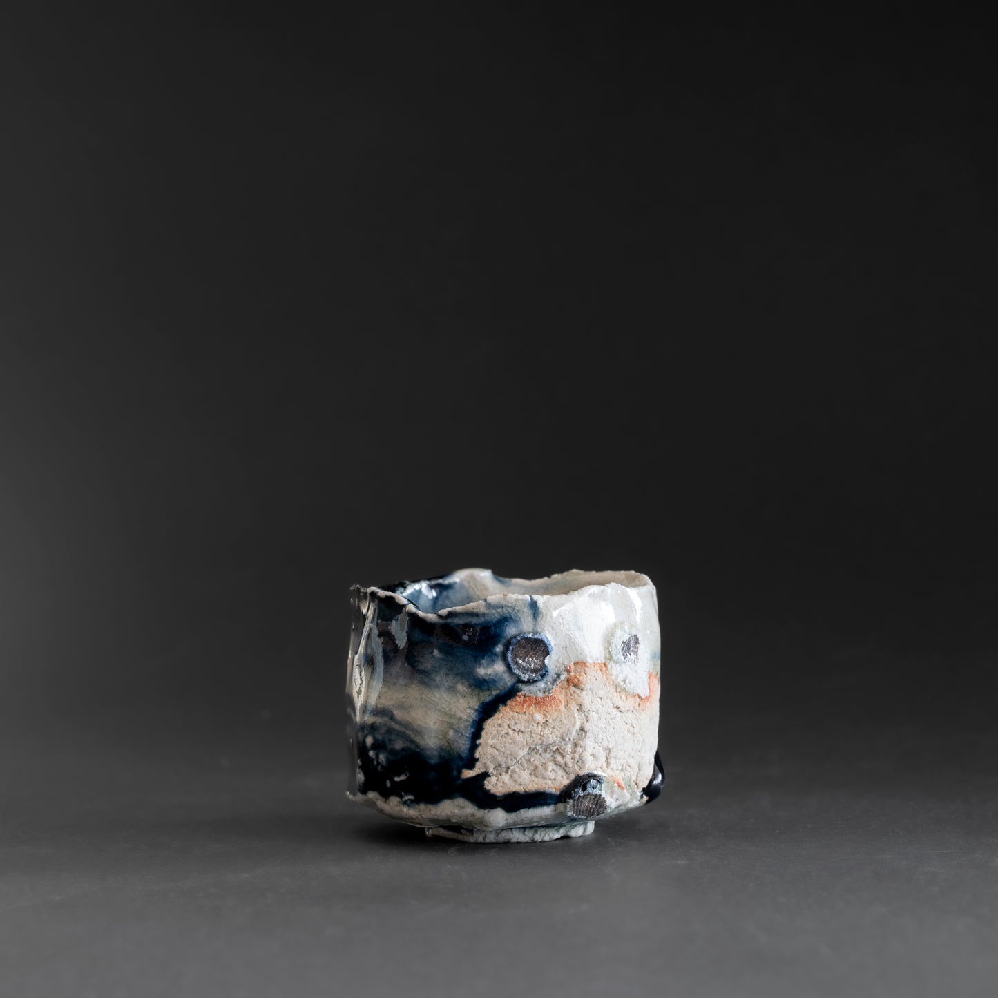 Ash Glaze & Zaffer Sake Cup