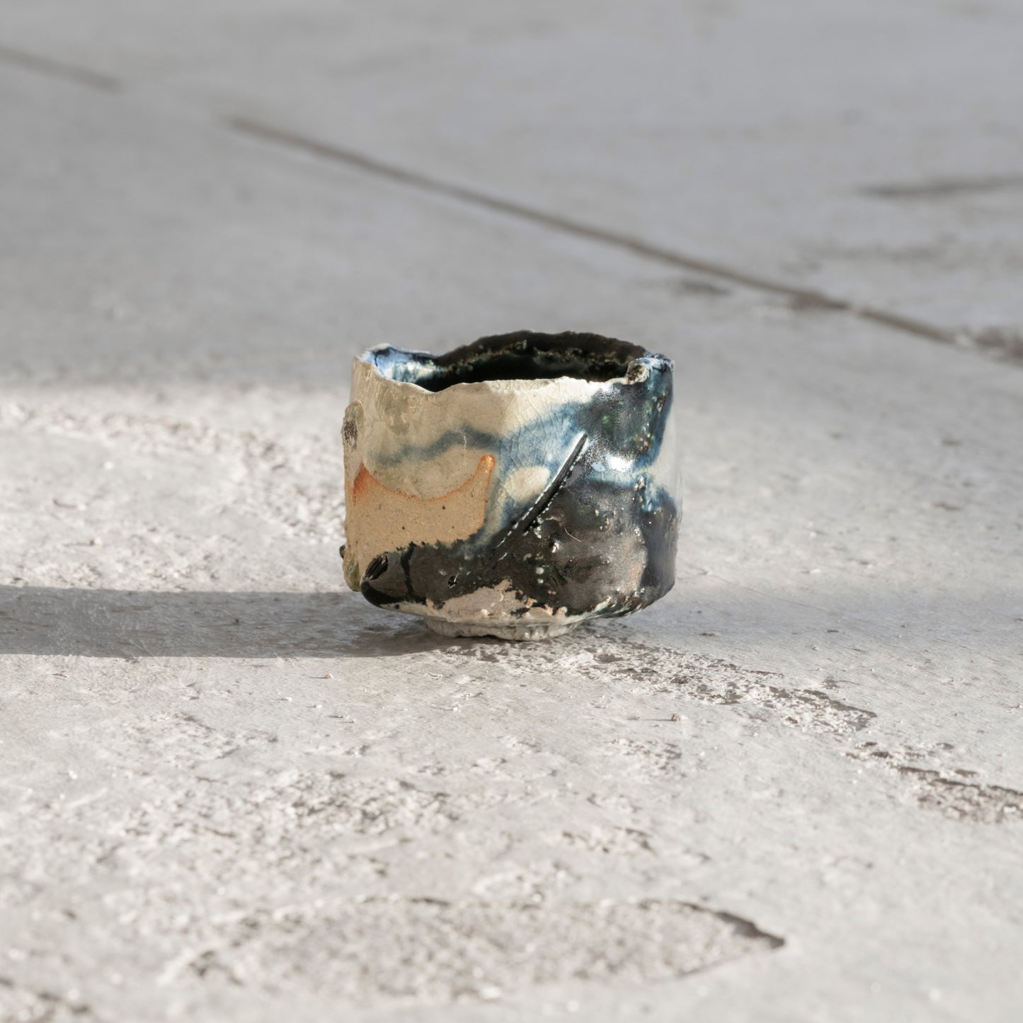 Ash Glaze & Zaffer Sake Cup
