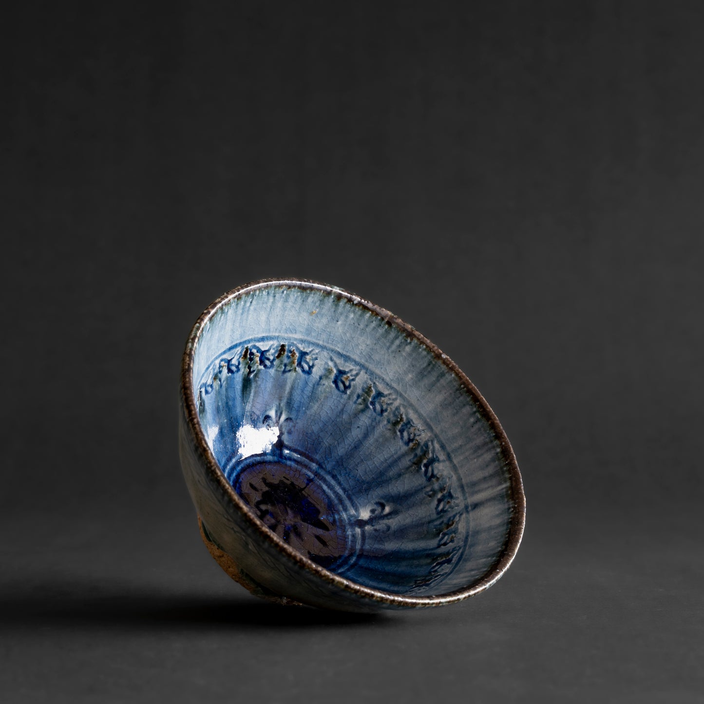 Ash Glaze & Zaffer Bowl