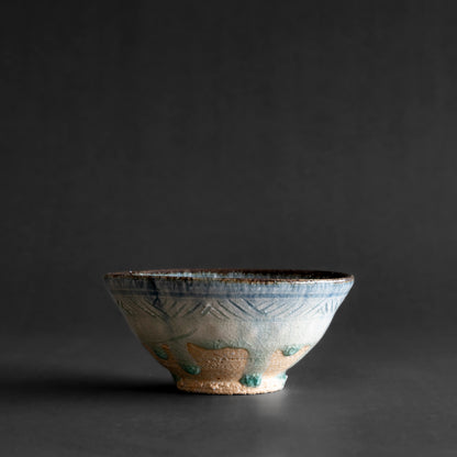 Ash Glaze & Zaffer Bowl