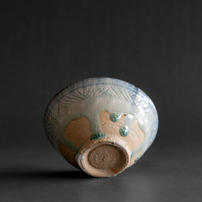Ash Glaze & Zaffer Bowl