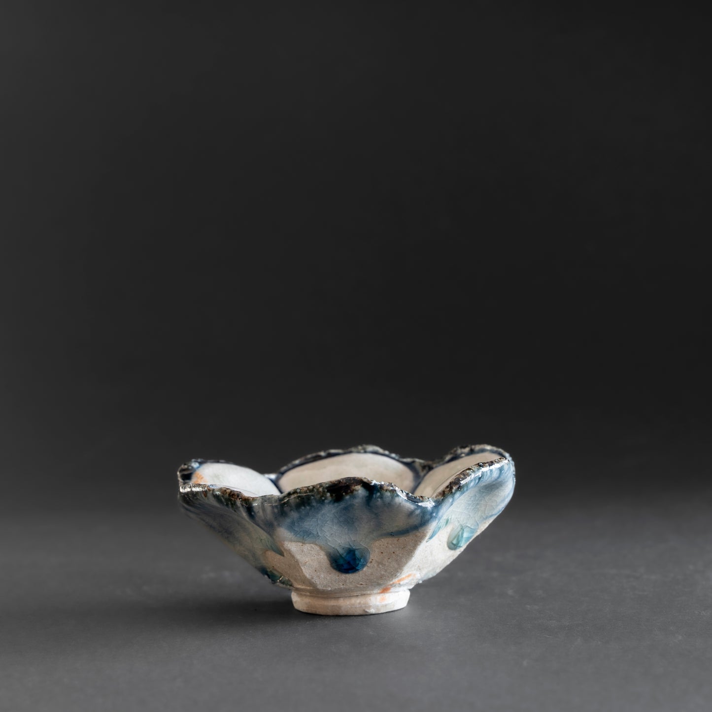 Ash Glaze & Zaffer Small Bowl