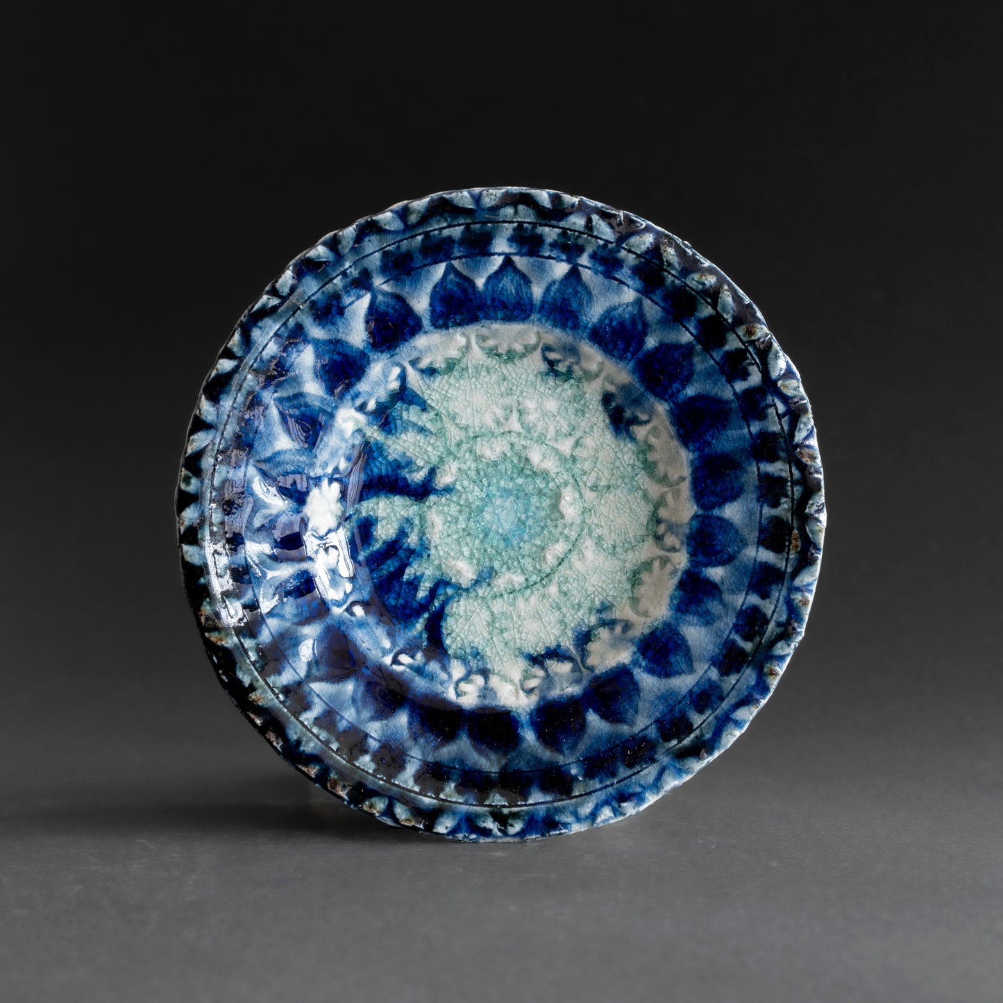 Ash Glaze & Zaffer Plate