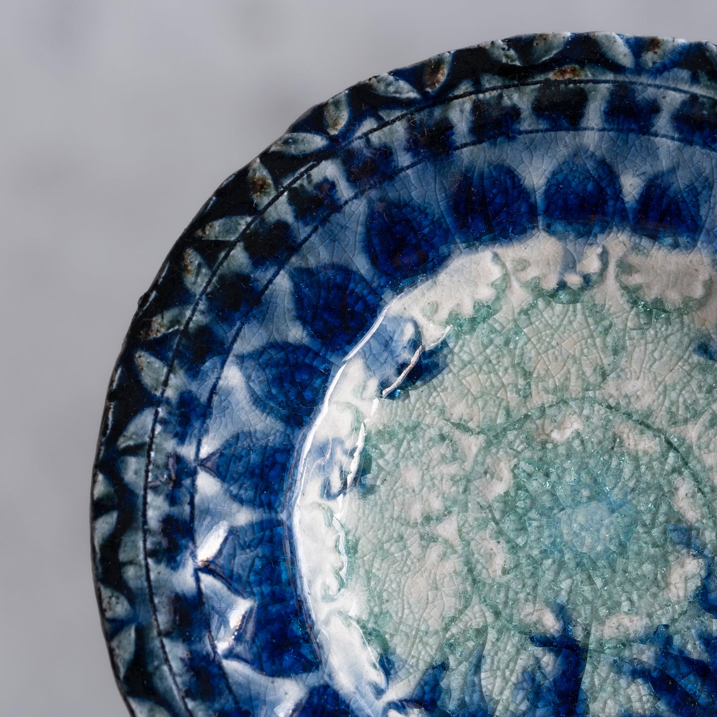 Ash Glaze & Zaffer Plate