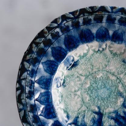 Ash Glaze & Zaffer Plate