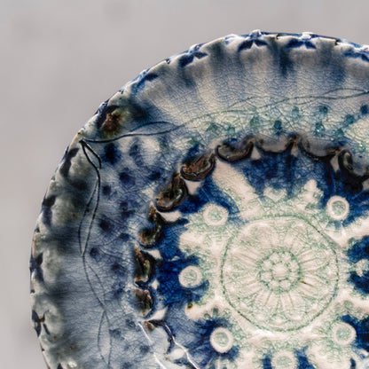 Ash Glaze & Zaffer Plate