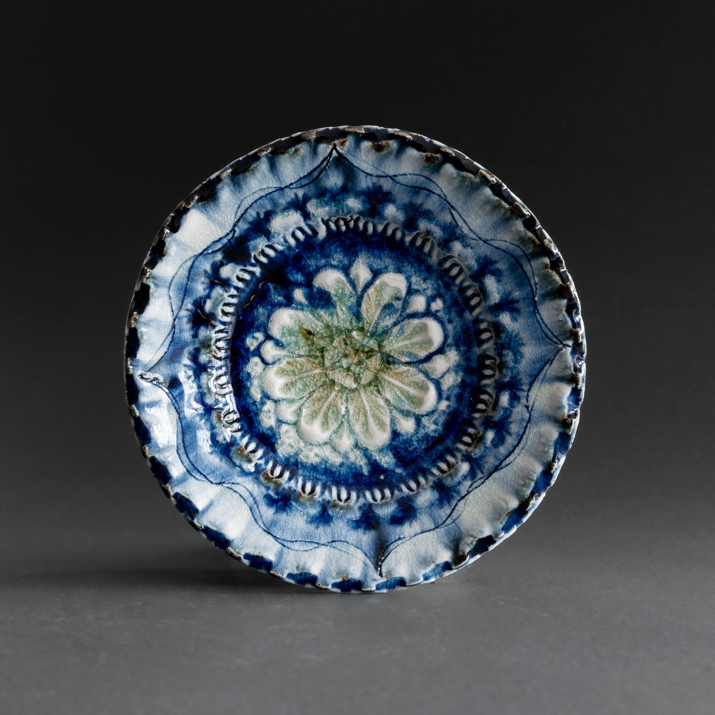 Ash Glaze & Zaffer Plate