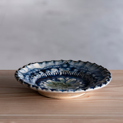 Ash Glaze & Zaffer Plate