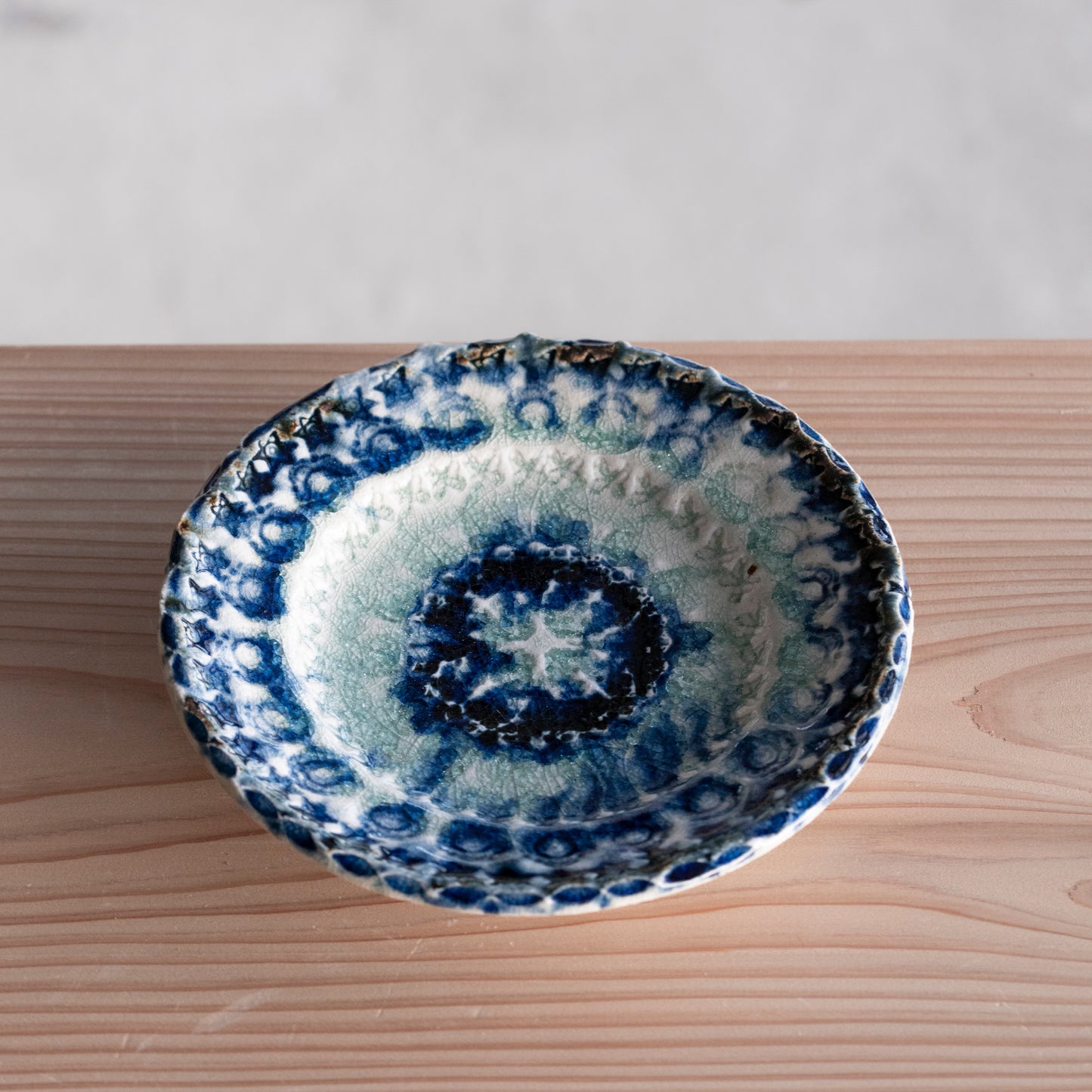 Ash Glaze & Zaffer Plate