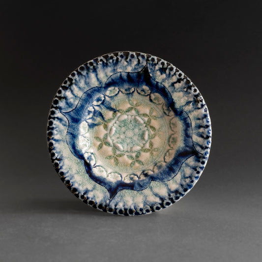 Ash Glaze & Zaffer Plate