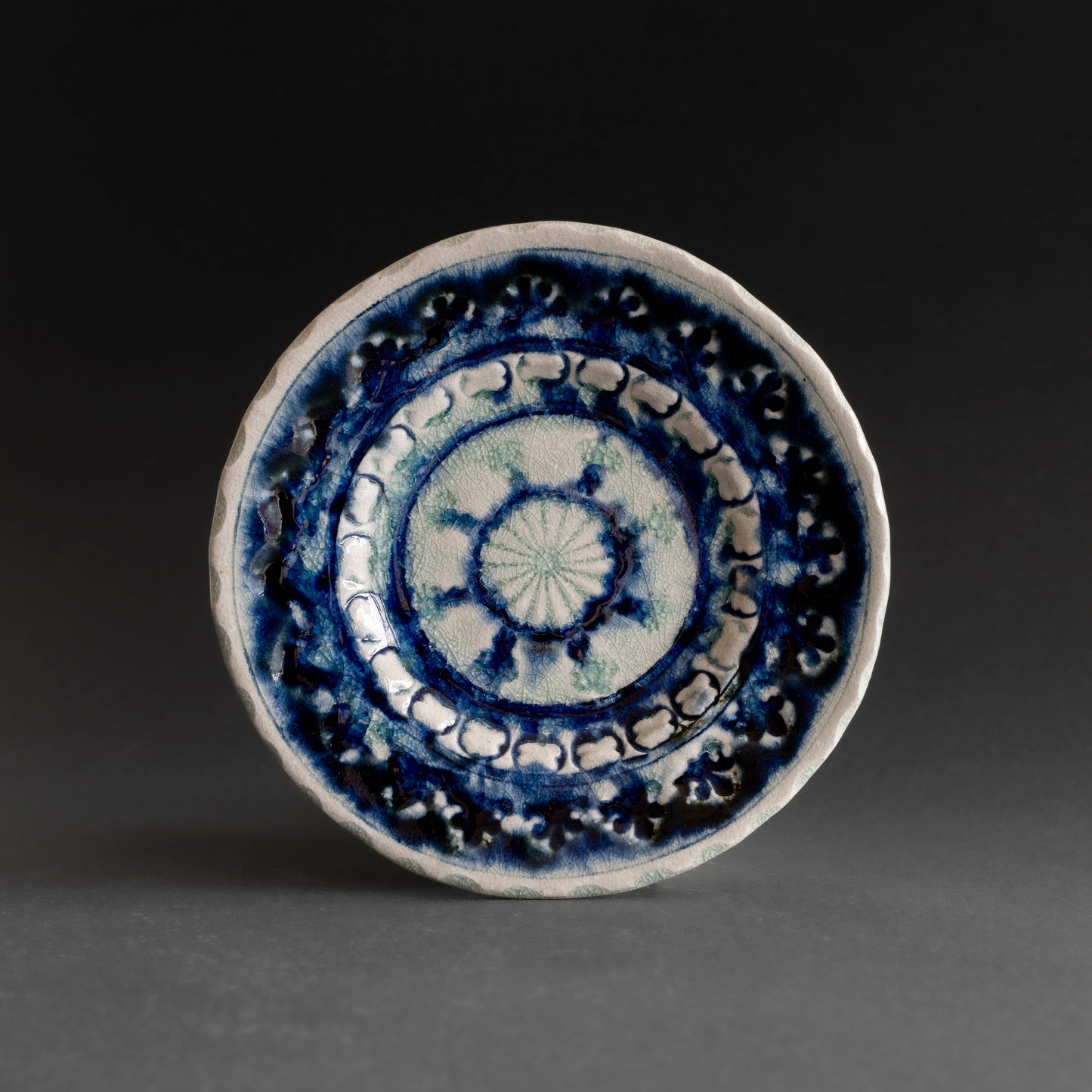 Ash Glaze & Zaffer Plate