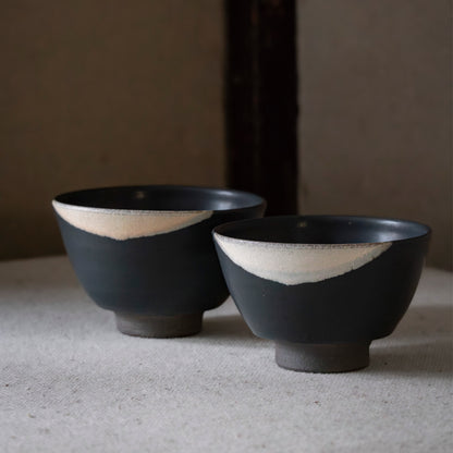 Bowl S (White on Black)