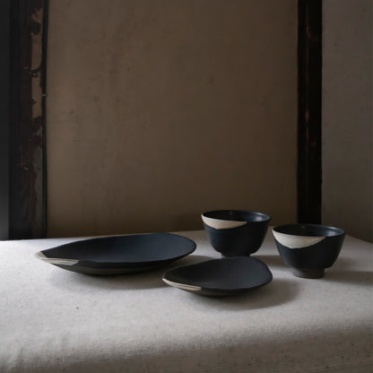 Bowl S (White on Black)